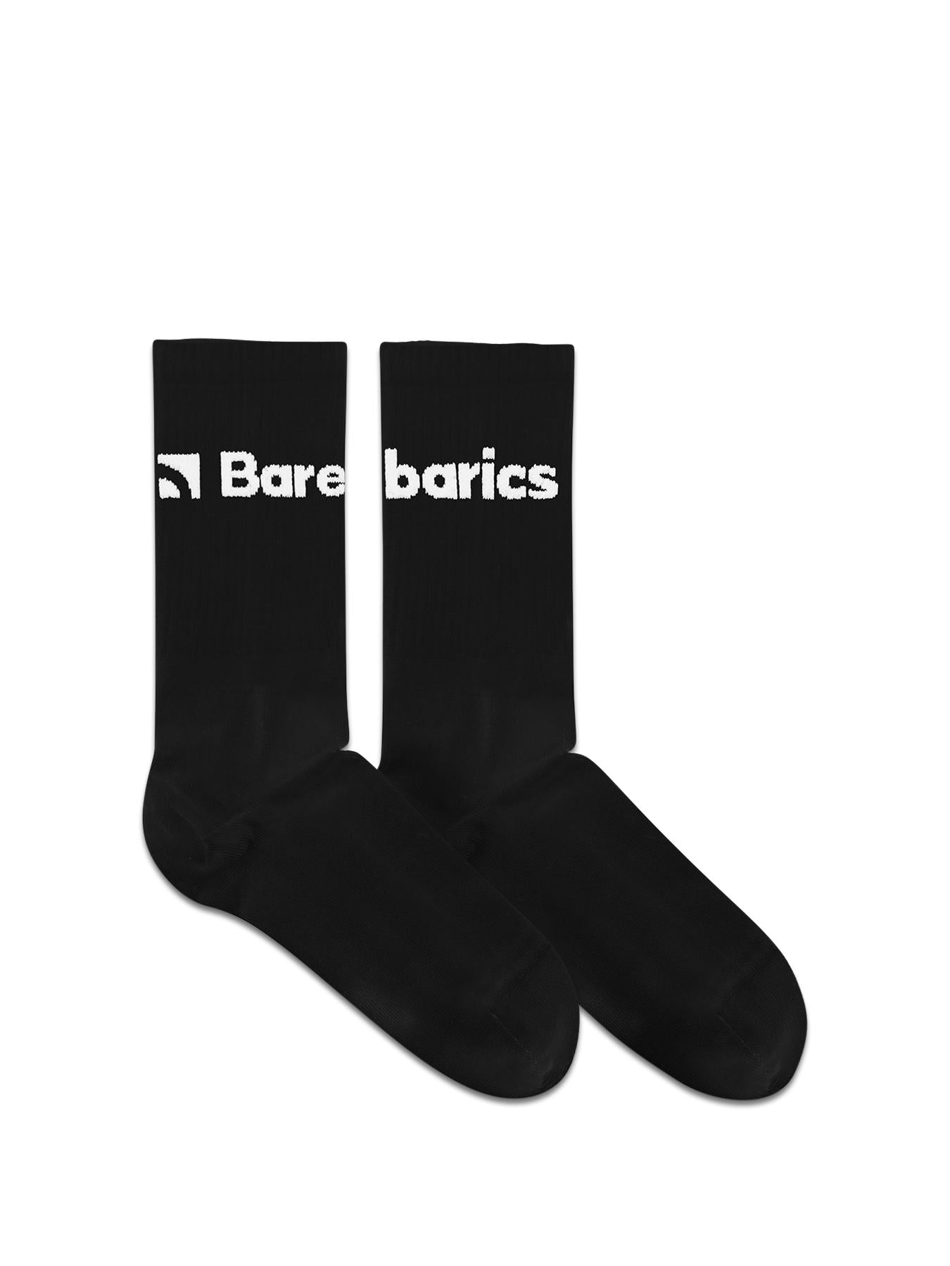 Barebarics - Barefoot calcetines - Crew - Black - Big logo - 3 pack