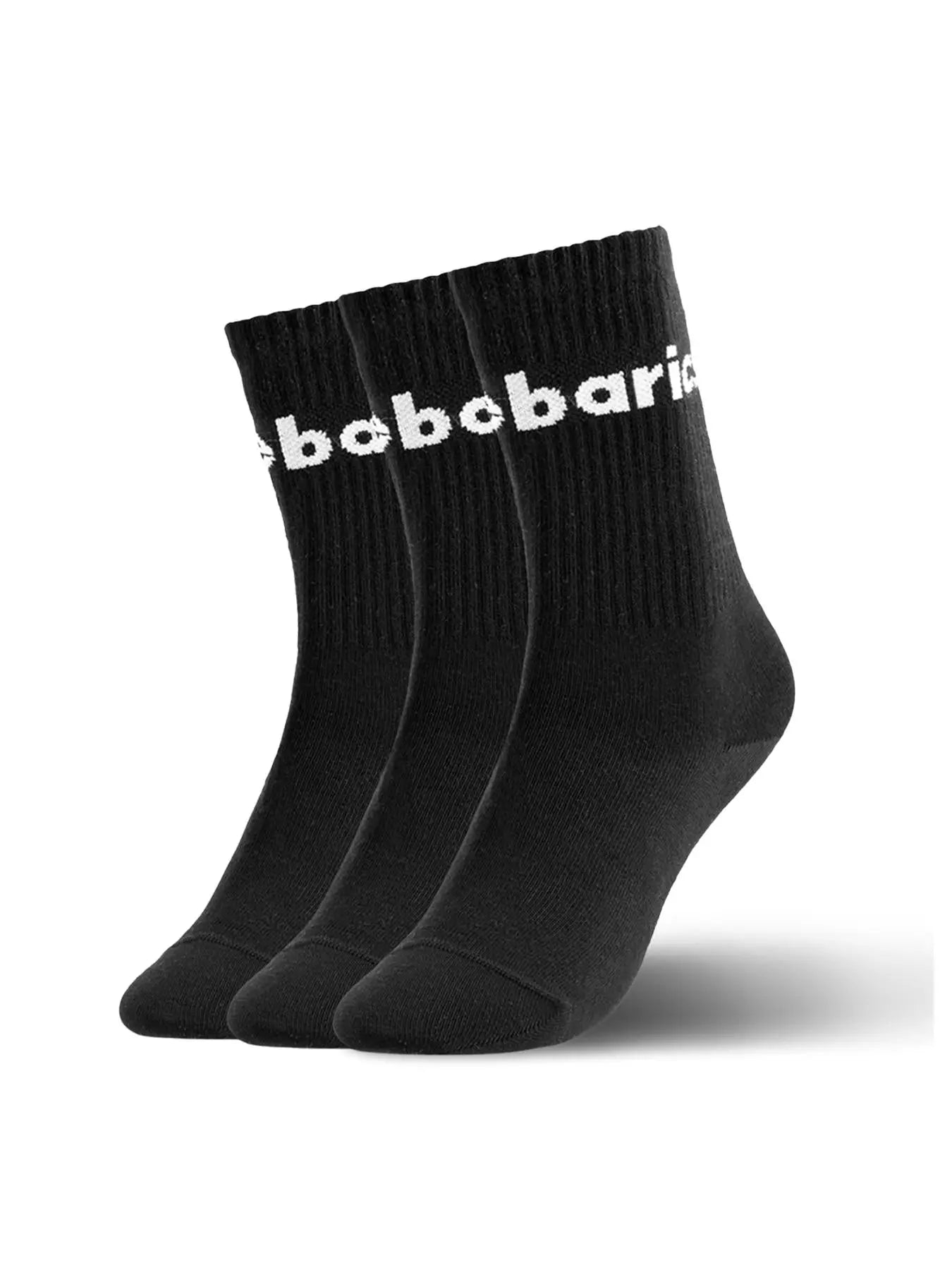 Barebarics - Barefoot calcetines - Crew - Black - Big logo - 3 pack