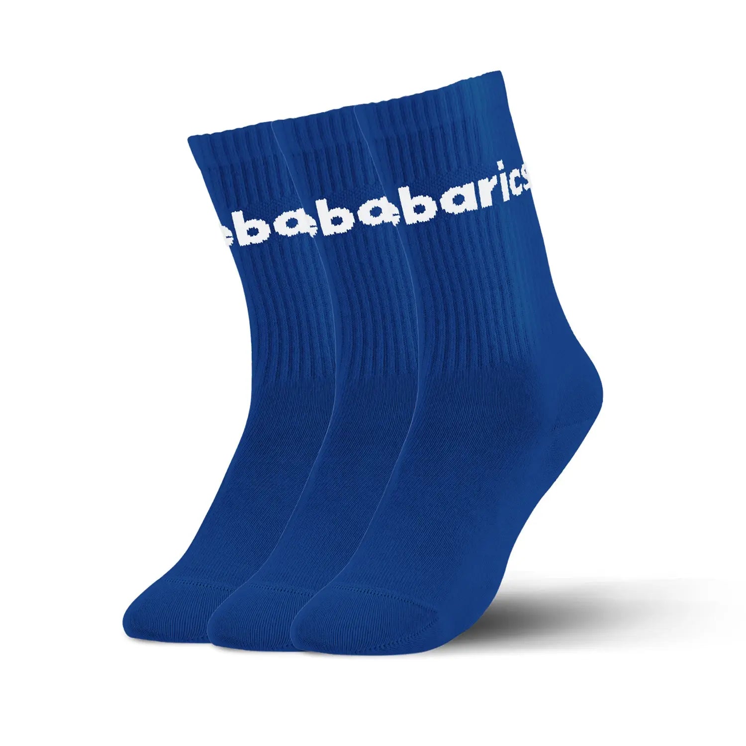 Barebarics - Barefoot calcetines - Crew - Blue - Big logo - 3 pack