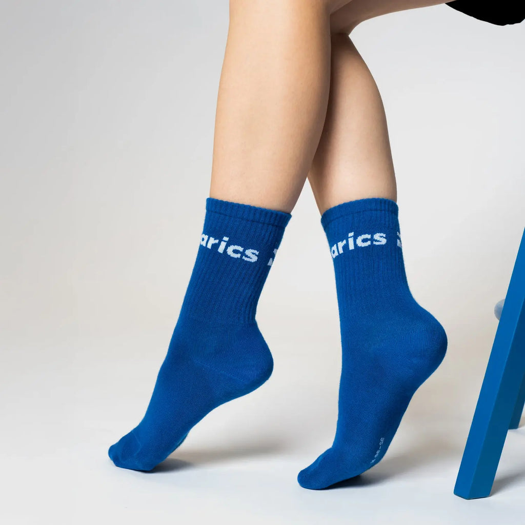 Barebarics - Barefoot calcetines - Crew - Blue - Big logo - 3 pack