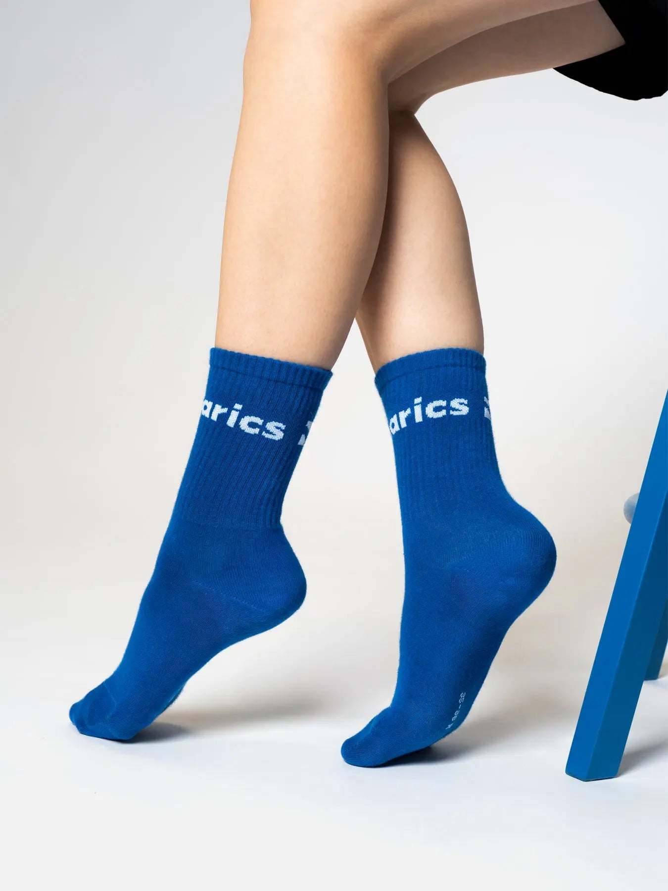 Barebarics - Barefoot calcetines - Crew - Blue - Big logo - 3 pack