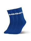 Barebarics - Barefoot calcetines - Crew - Blue - Big logo - 3 pack