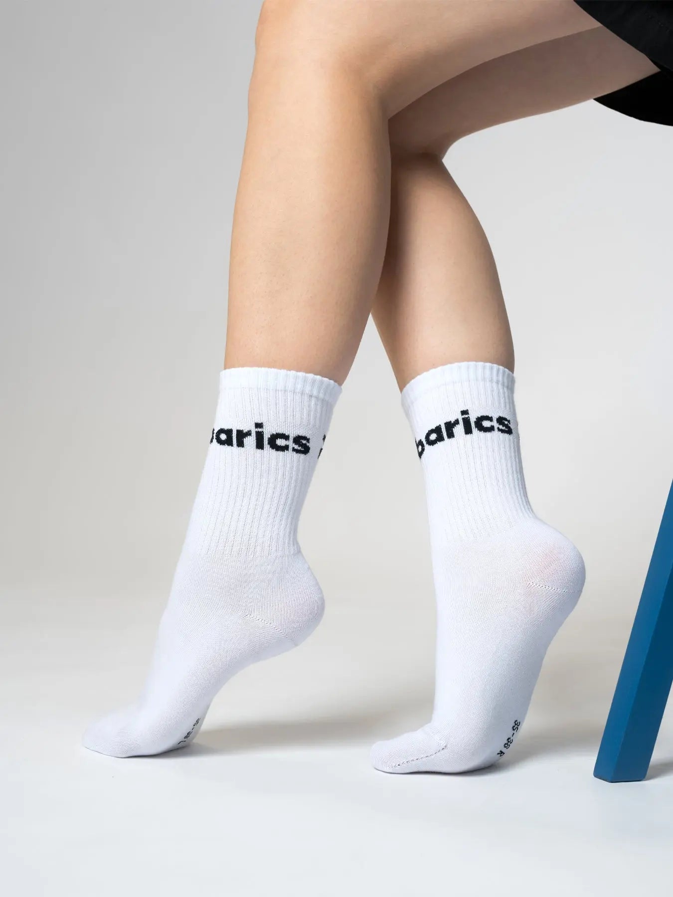 Barebarics - Barefoot calcetines - Crew - White - Big logo - 3 pack