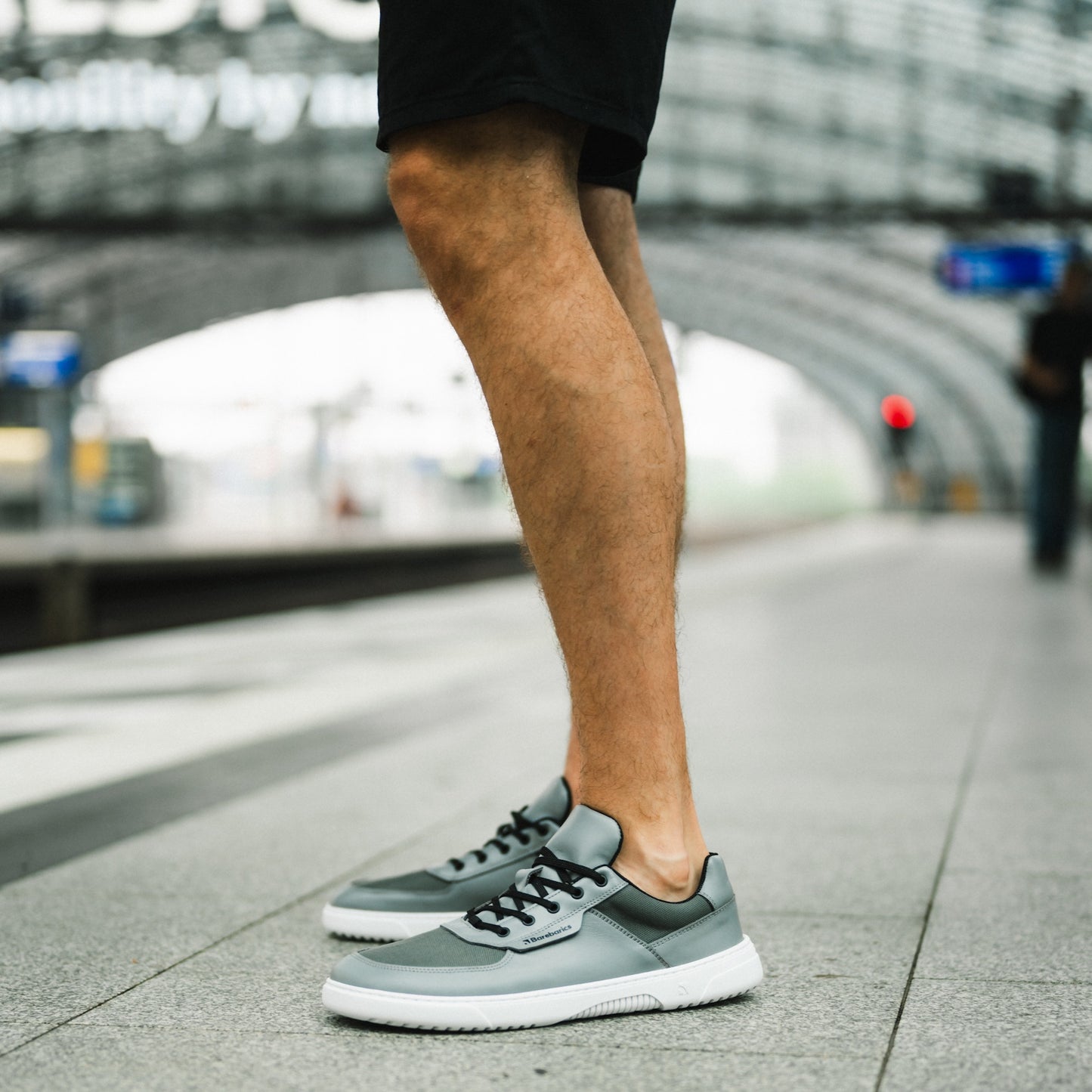 Barebarics - Bravo Grey & White - Deportivas barefoot-Barebarics-Cacles Barefoot-Tienda de calzado barefoot respetuoso minimalista