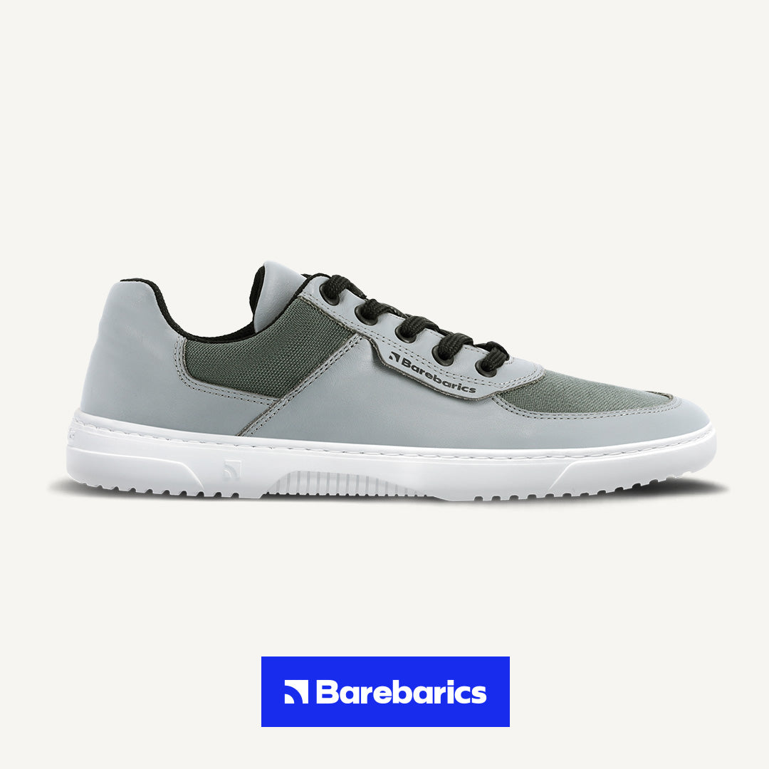 Barebarics - Bravo Grey & White - Deportivas barefoot-Barebarics-Cacles Barefoot-Tienda de calzado barefoot respetuoso minimalista