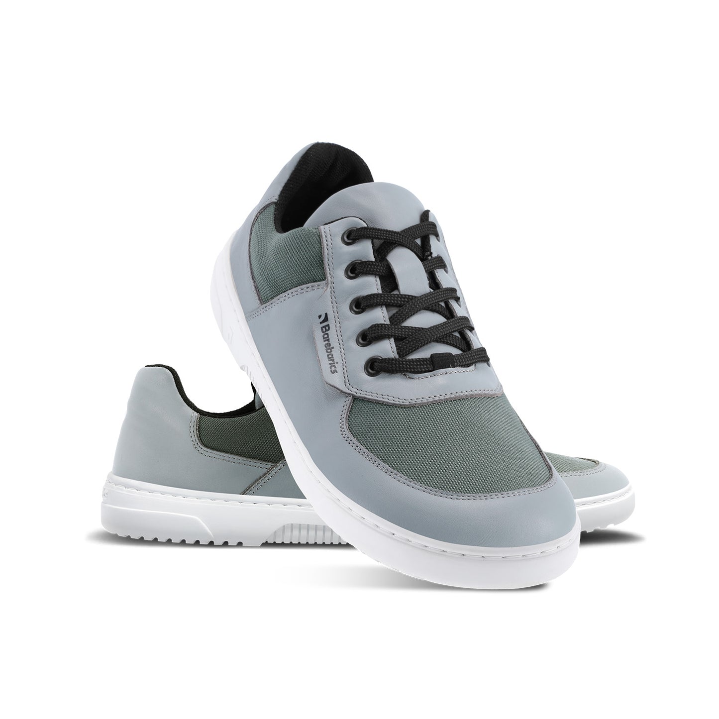 Barebarics - Bravo Grey & White - Deportivas barefoot-Barebarics-Cacles Barefoot-Tienda de calzado barefoot respetuoso minimalista
