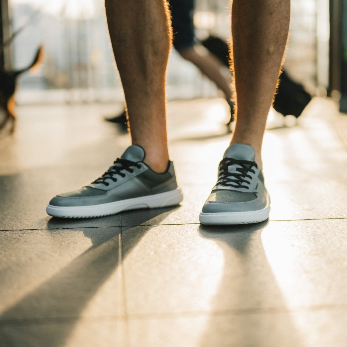 Barebarics - Bravo Grey & White - Deportivas barefoot-Barebarics-Cacles Barefoot-Tienda de calzado barefoot respetuoso minimalista