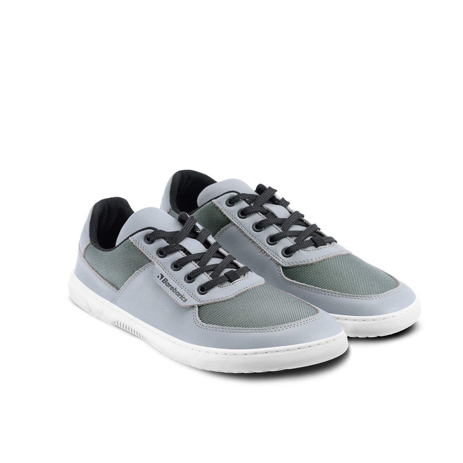 Barebarics - Bravo Grey & White - Deportivas barefoot-Barebarics-Cacles Barefoot-Tienda de calzado barefoot respetuoso minimalista