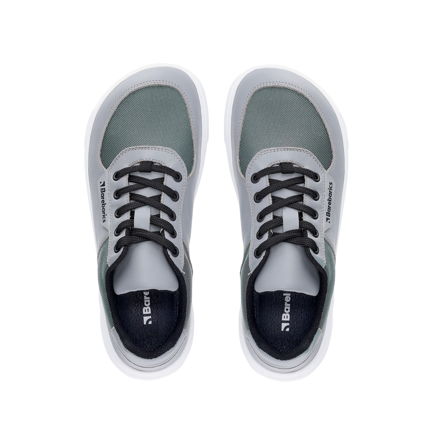 Barebarics - Bravo Grey & White - Deportivas barefoot-Barebarics-Cacles Barefoot-Tienda de calzado barefoot respetuoso minimalista