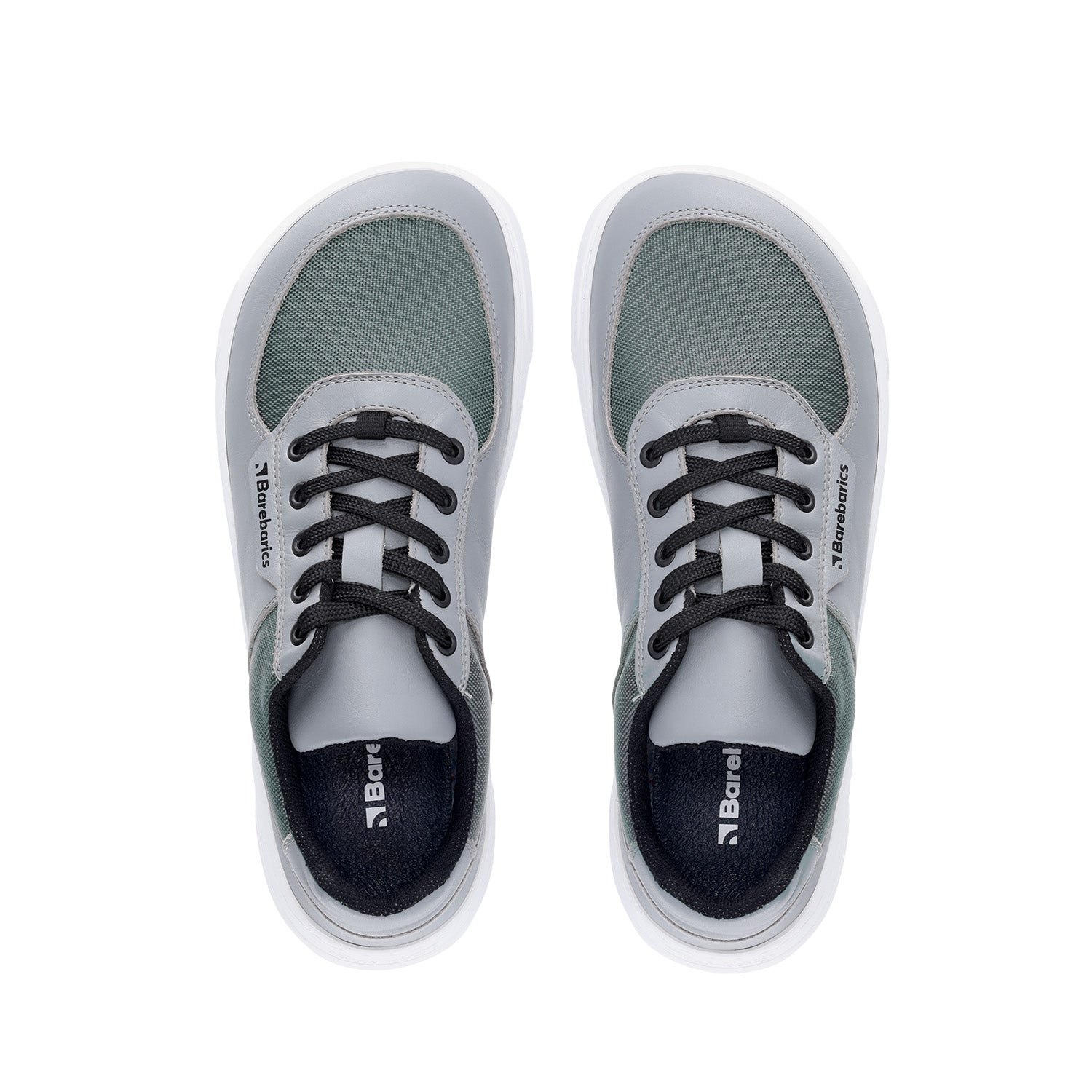 Barebarics - Bravo Grey & White - Deportivas barefoot-Barebarics-Cacles Barefoot-Tienda de calzado barefoot respetuoso minimalista