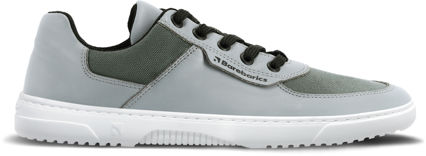 Barebarics - Bravo Grey & White - Deportivas barefoot-Barebarics-Cacles Barefoot-Tienda de calzado barefoot respetuoso minimalista