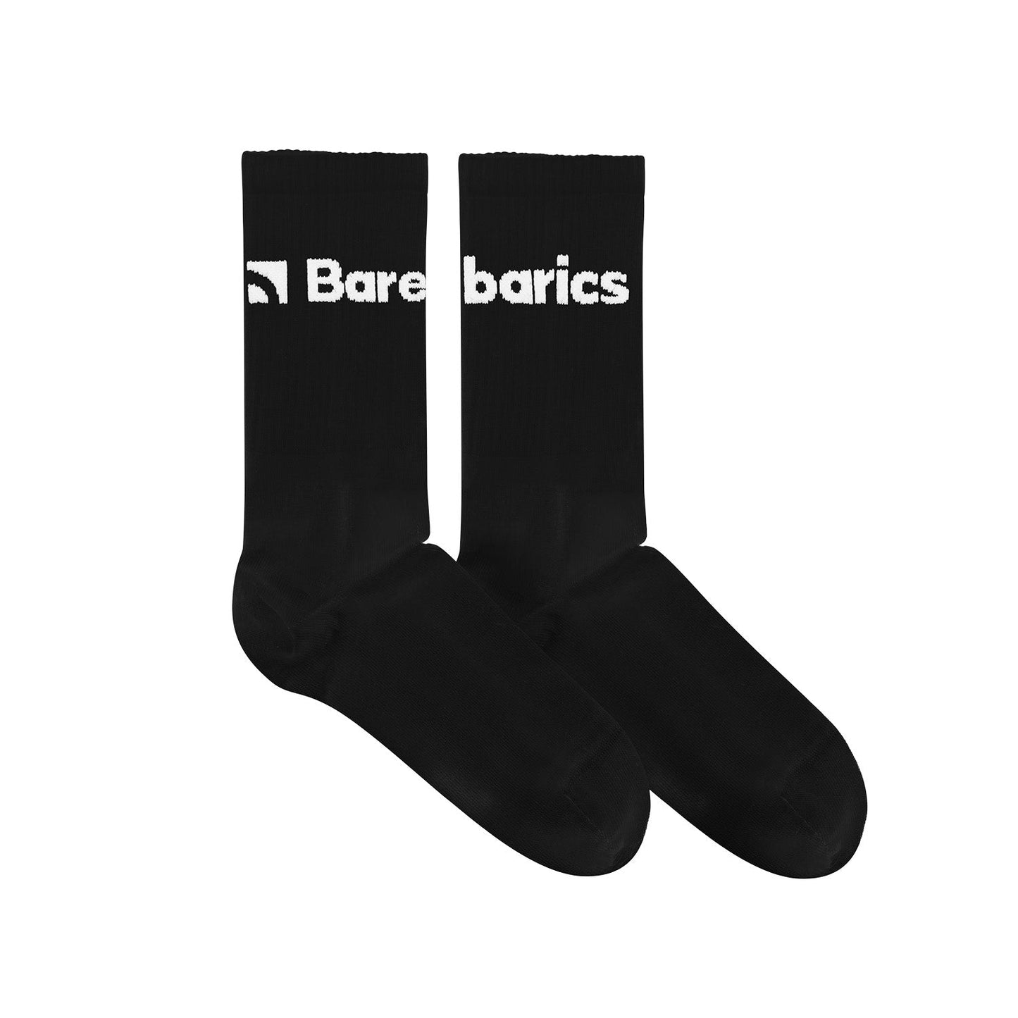 Barebarics - Crew Black Big logo - Calcetines respetuosos-Barebarics-Cacles Barefoot-Tienda de calzado barefoot respetuoso minimalista