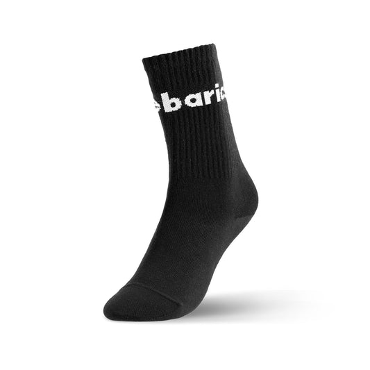 Barebarics - Crew Black Big logo - Calcetines respetuosos-Barebarics-Cacles Barefoot-Tienda de calzado barefoot respetuoso minimalista
