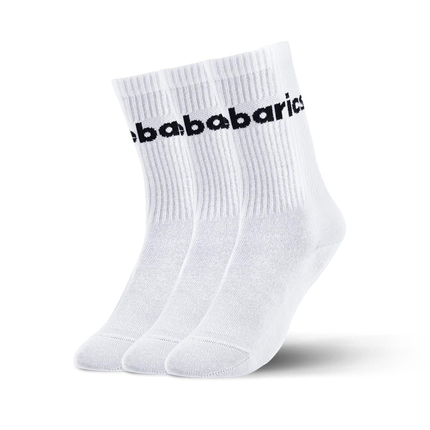 Barebarics - Crew White Big logo - 3 pack - Calcetines barefoot