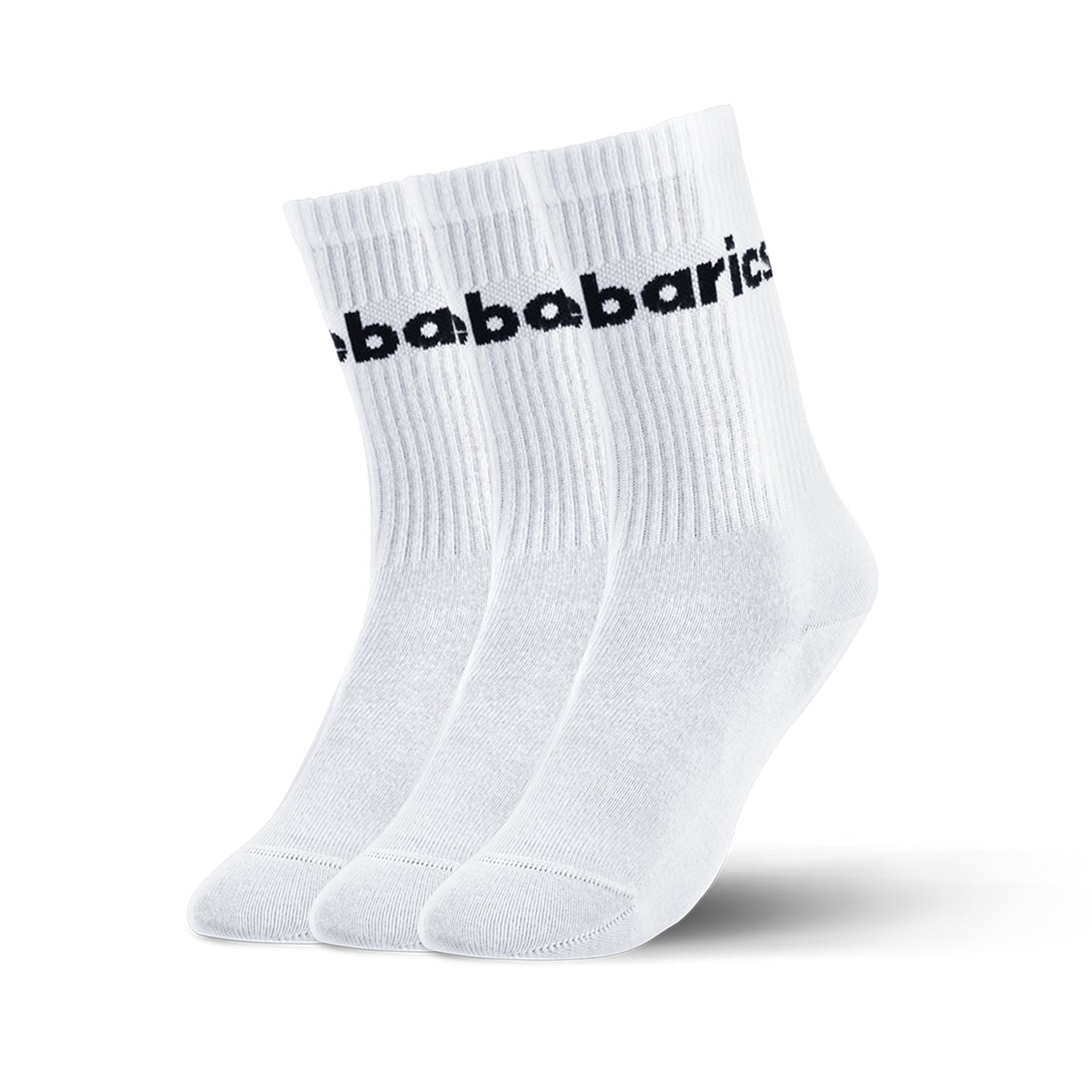 Barebarics - Crew White Big logo - 3 pack - Calcetines barefoot