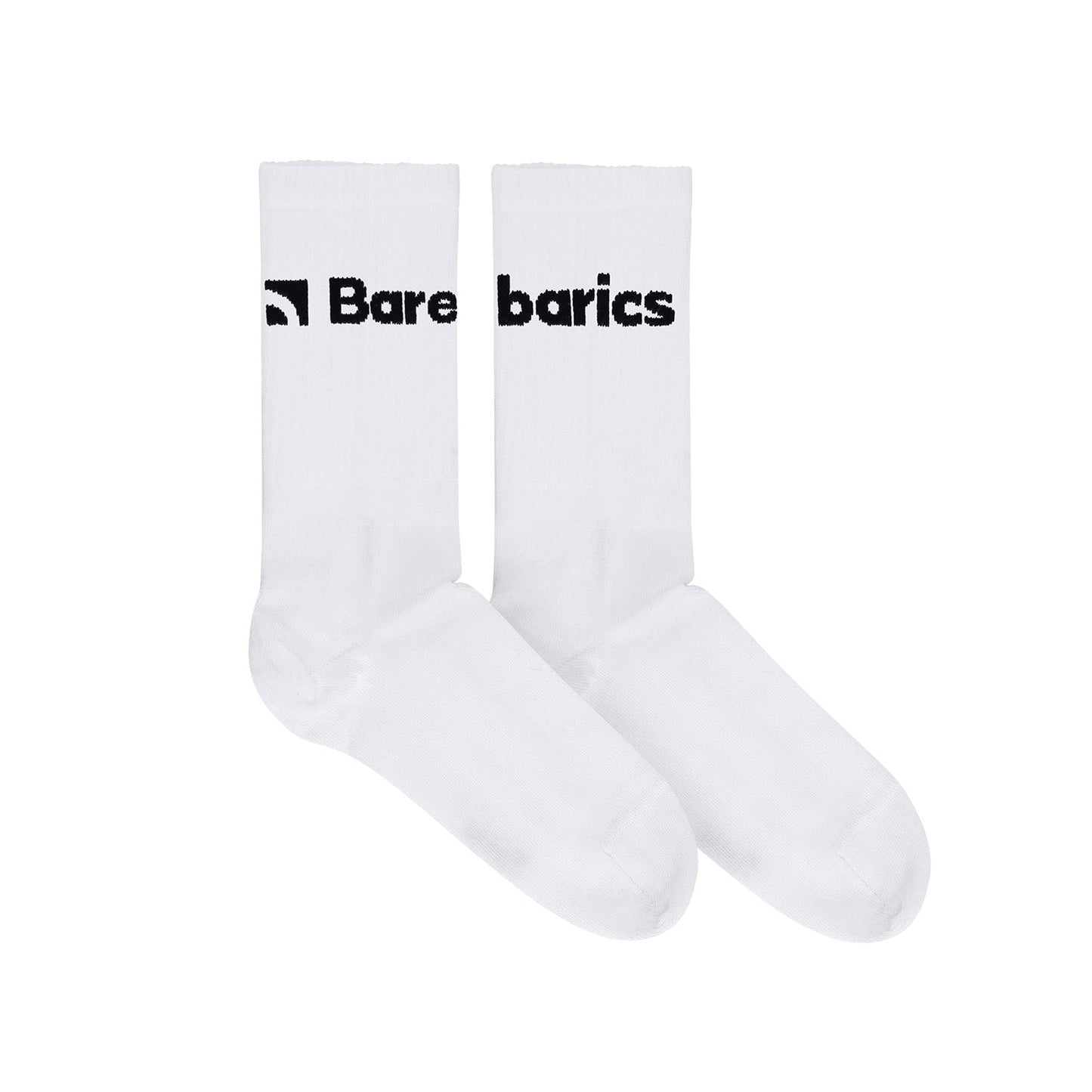Barebarics - Crew White Big logo - Calcetines respetuosos-Barebarics-Cacles Barefoot-Tienda de calzado barefoot respetuoso minimalista