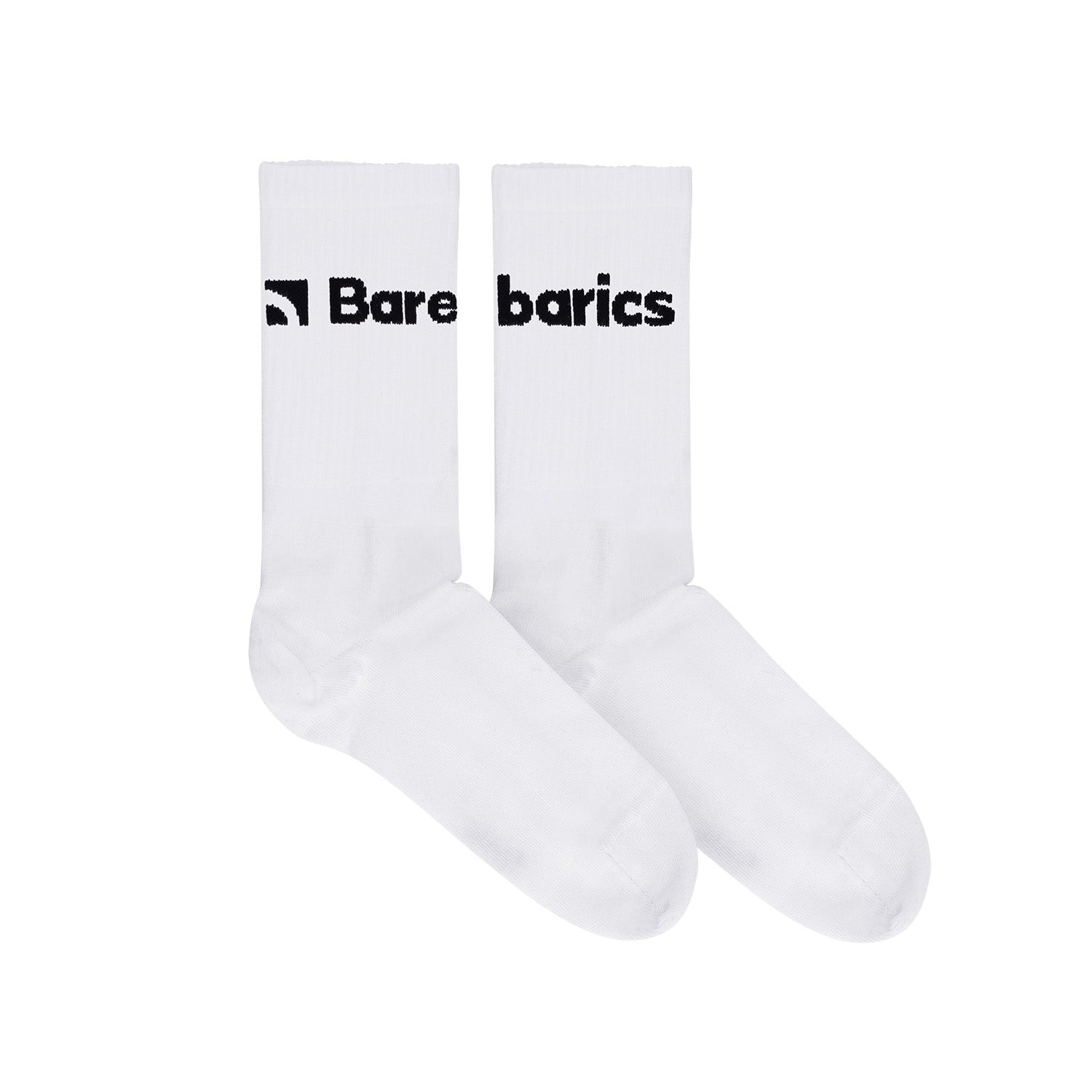 Barebarics - Crew White Big logo - Calcetines respetuosos-Barebarics-Cacles Barefoot-Tienda de calzado barefoot respetuoso minimalista