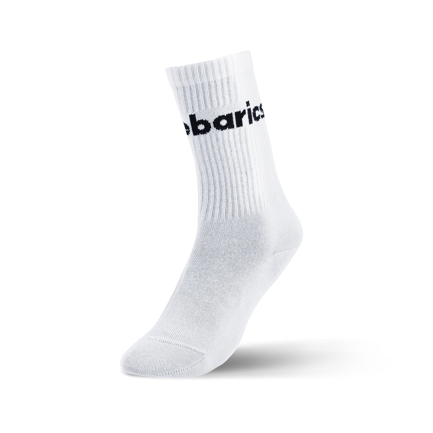 Barebarics - Crew White Big logo - Calcetines respetuosos-Barebarics-Cacles Barefoot-Tienda de calzado barefoot respetuoso minimalista