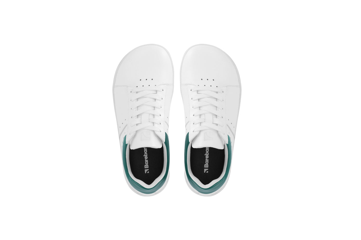 Barebarics - Enigma White & Dark Green - Deportivas barefoot-Barebarics-Cacles Barefoot-Tienda de calzado barefoot respetuoso minimalista