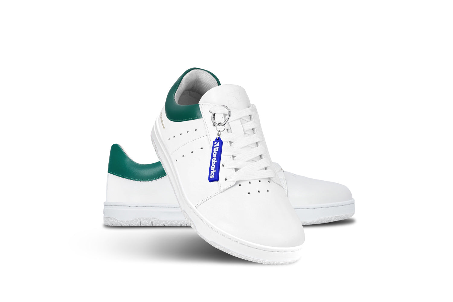 Barebarics - Enigma White & Dark Green - Deportivas barefoot-Barebarics-Cacles Barefoot-Tienda de calzado barefoot respetuoso minimalista