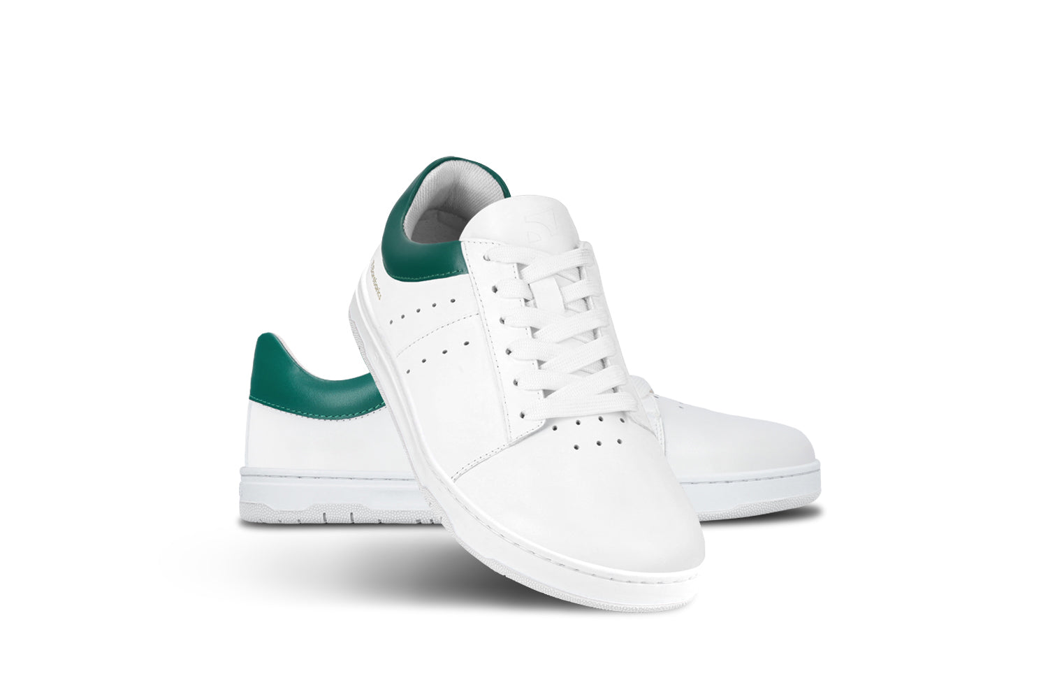 Barebarics - Enigma White & Dark Green - Deportivas barefoot-Barebarics-Cacles Barefoot-Tienda de calzado barefoot respetuoso minimalista