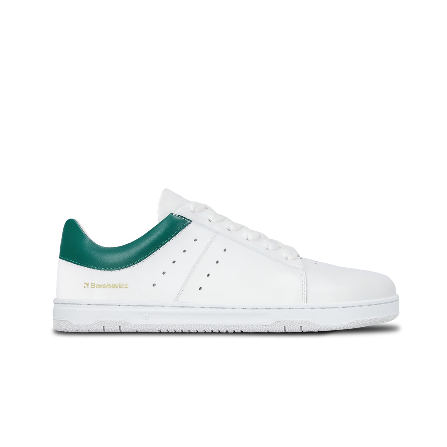 Barebarics - Enigma White & Dark Green - Deportivas barefoot-Barebarics-Cacles Barefoot-Tienda de calzado barefoot respetuoso minimalista
