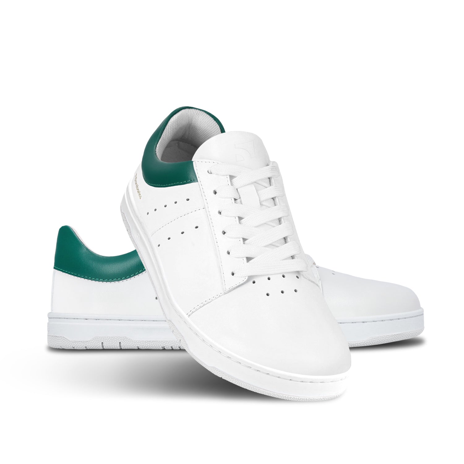 Barebarics - Enigma White & Dark Green - Deportivas barefoot-Barebarics-Cacles Barefoot-Tienda de calzado barefoot respetuoso minimalista