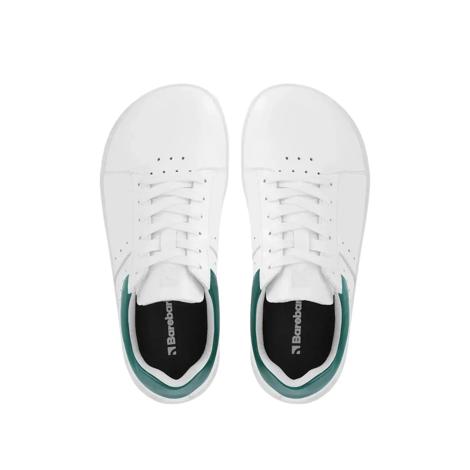 Barebarics - Enigma White & Dark Green - Zapatillas barefoot unisex blanco y verde
