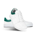 Barebarics - Enigma White & Dark Green - Zapatillas barefoot unisex blanco y verde