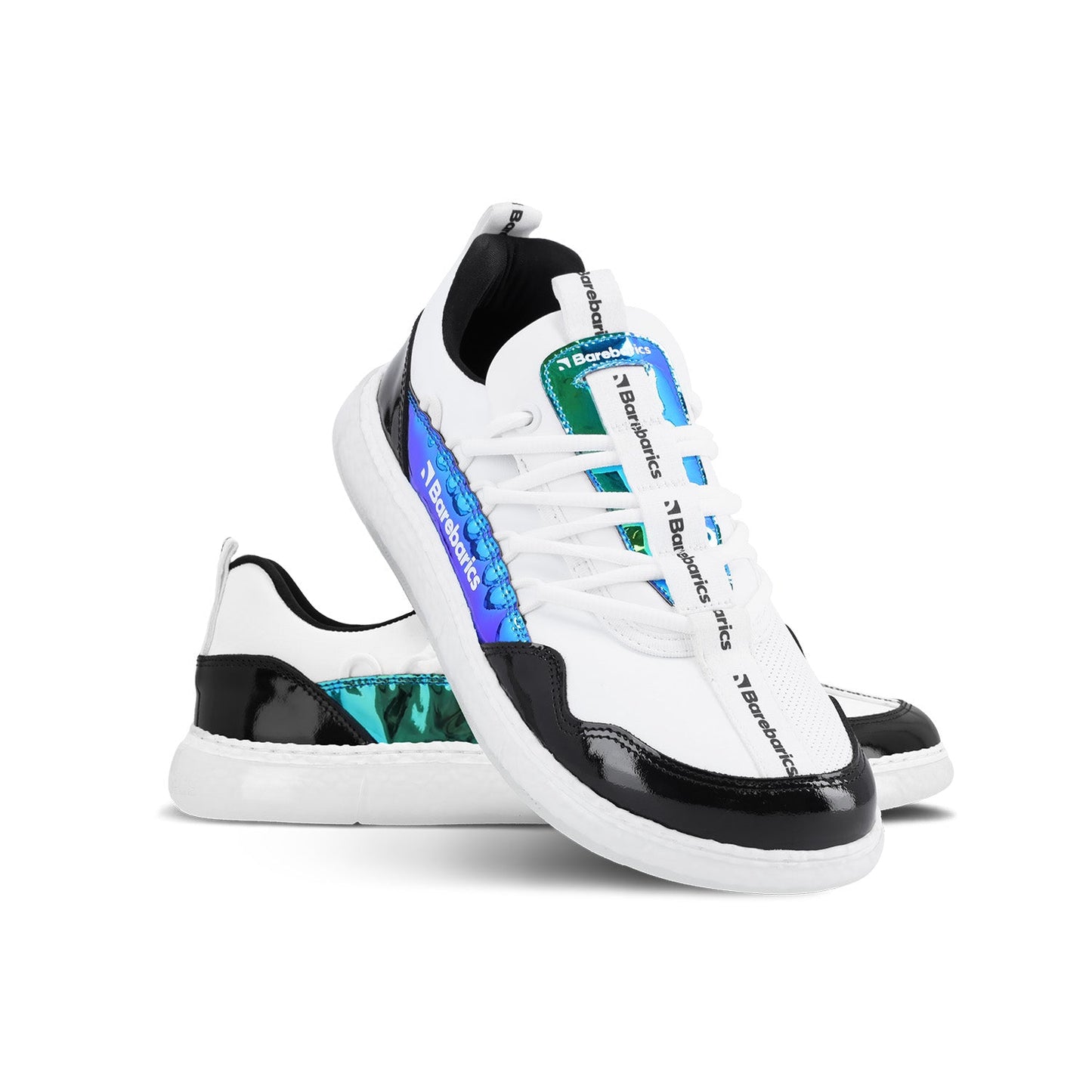 Barebarics - Futura Iridescent White - Deportivas barefoot-Barebarics-Cacles Barefoot-Tienda de calzado barefoot respetuoso minimalista