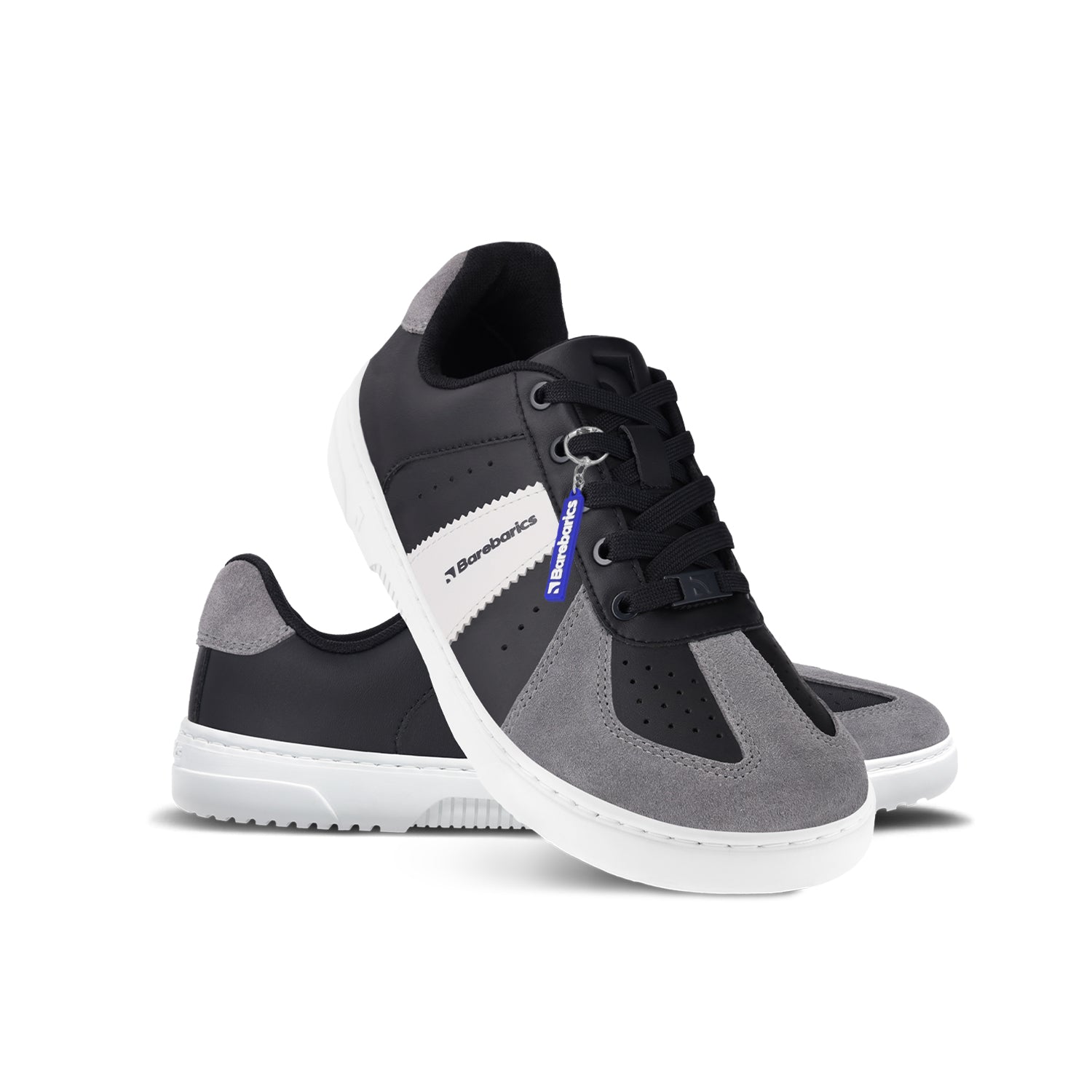 Barebarics - Icara Black & Dark Grey – Deportivas barefoot-Barebarics-Cacles Barefoot-Tienda de calzado barefoot respetuoso minimalista