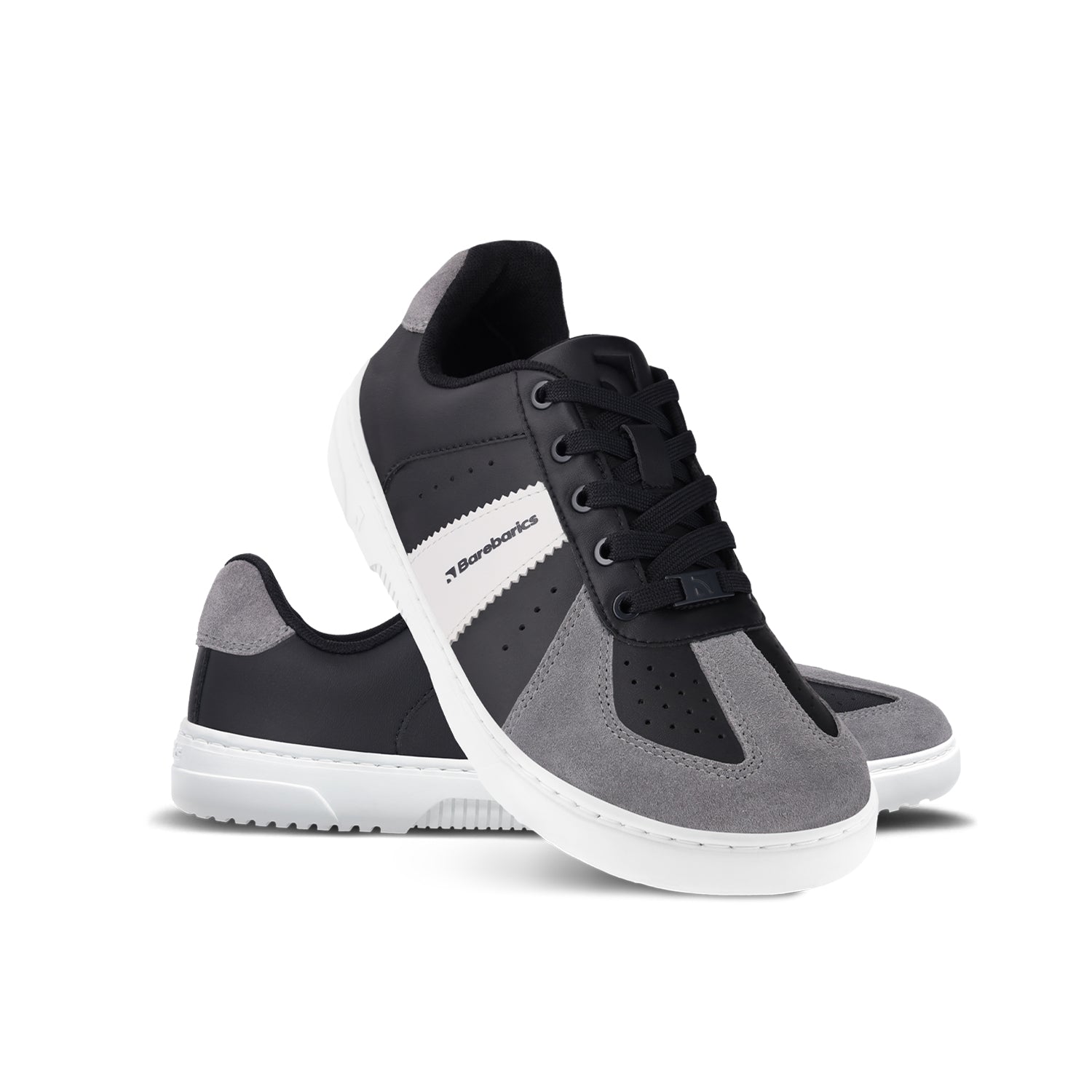 Barebarics - Icara Black & Dark Grey – Deportivas barefoot-Barebarics-Cacles Barefoot-Tienda de calzado barefoot respetuoso minimalista
