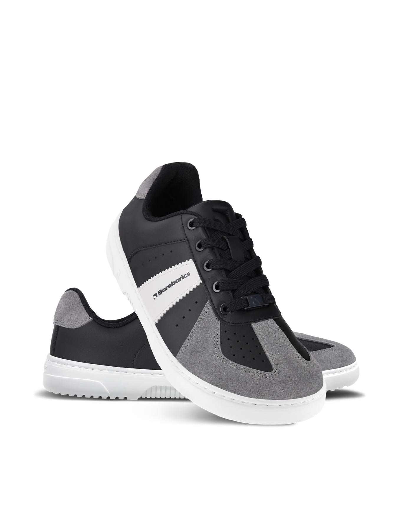 Barebarics - Icara Black & Dark Grey – Deportivas barefoot-Barebarics-Cacles Barefoot-Tienda de calzado barefoot respetuoso minimalista