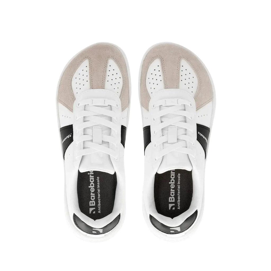 Barebarics - Icara White & Beige – Zapatillas barefoot unisex blanco y beige