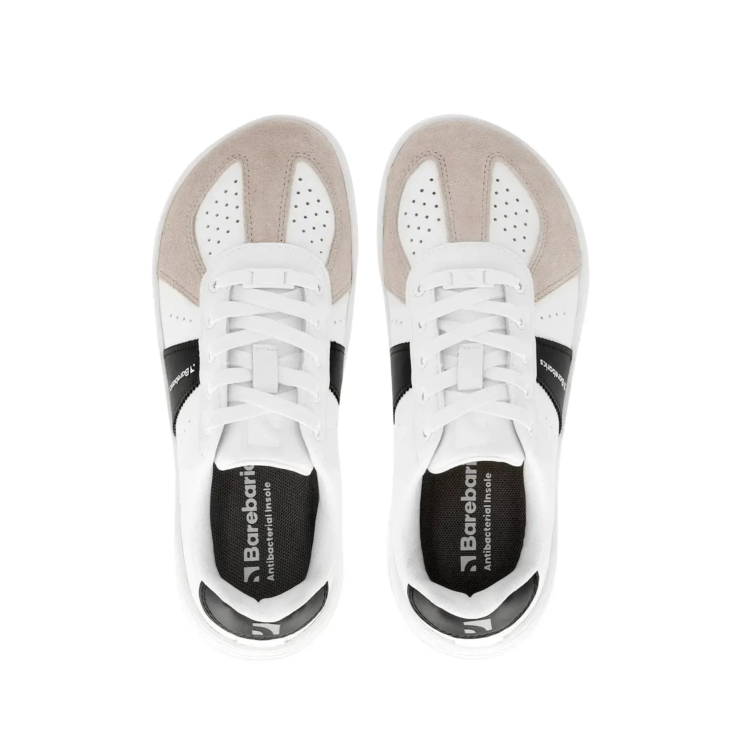 Barebarics - Icara White & Beige – Zapatillas barefoot unisex blanco y beige