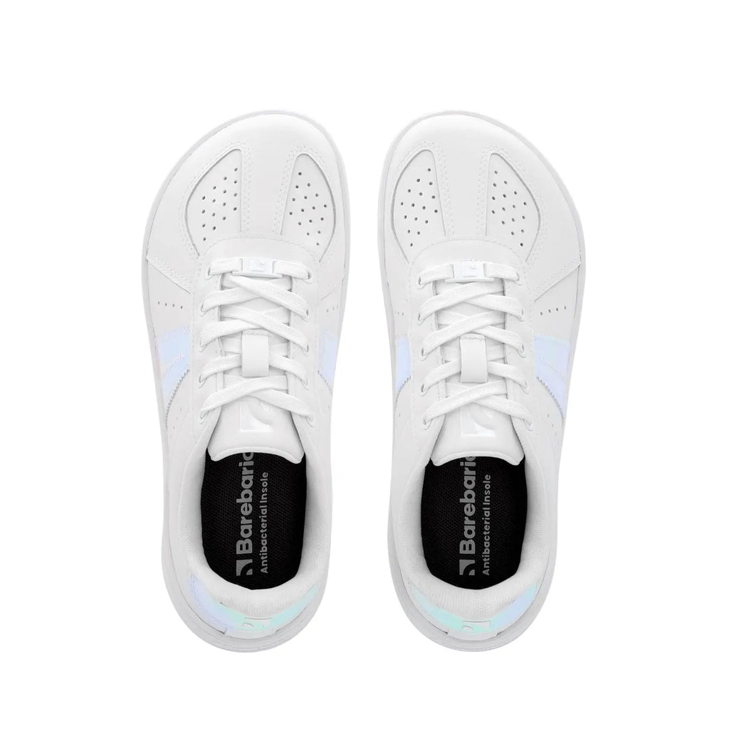 Barebarics - Icara White & Pastel Iridescent – Deportivas barefoot