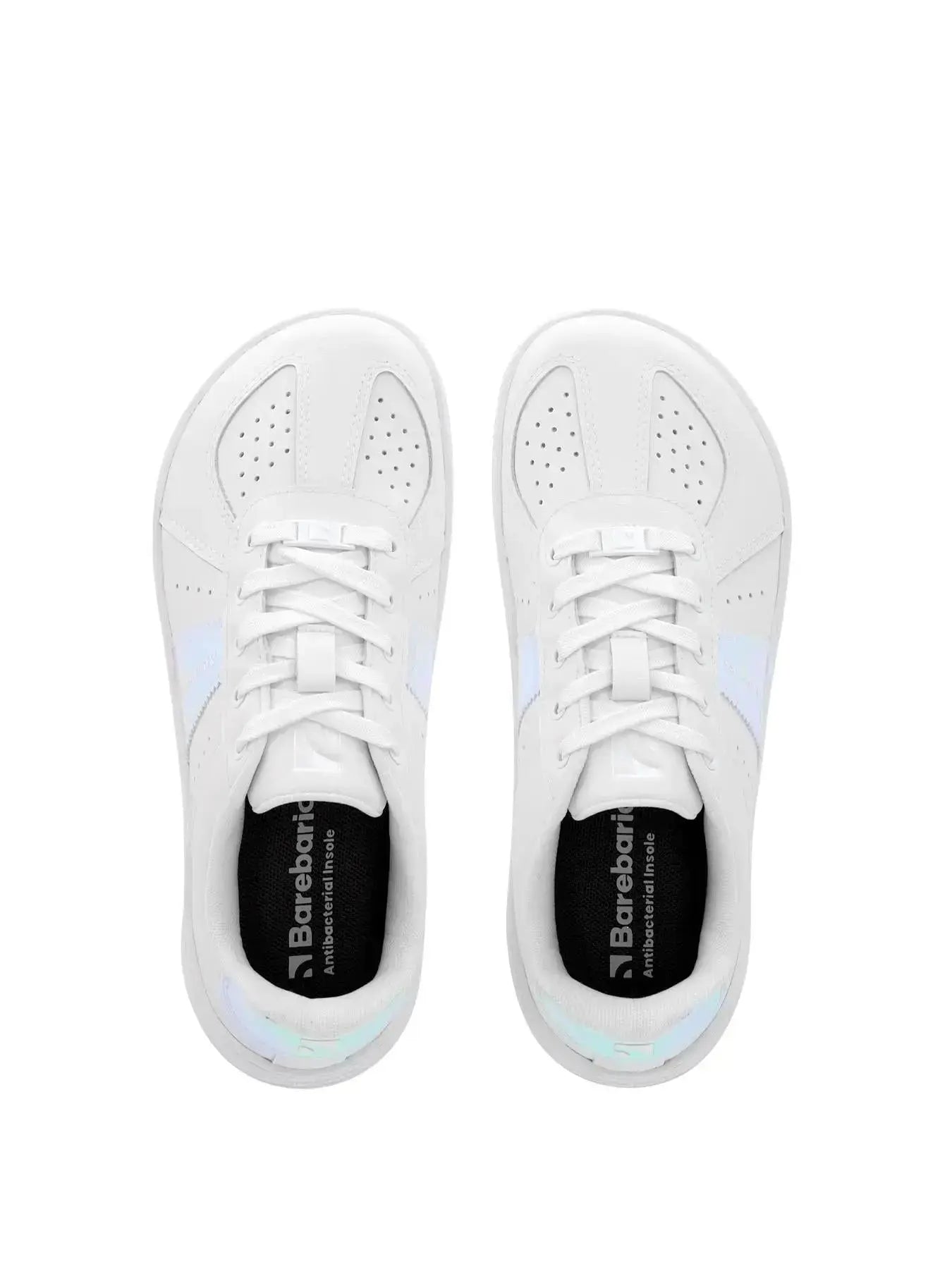 Barebarics - Icara White & Pastel Iridescent – Zapatillas barefoot unisex blanco
