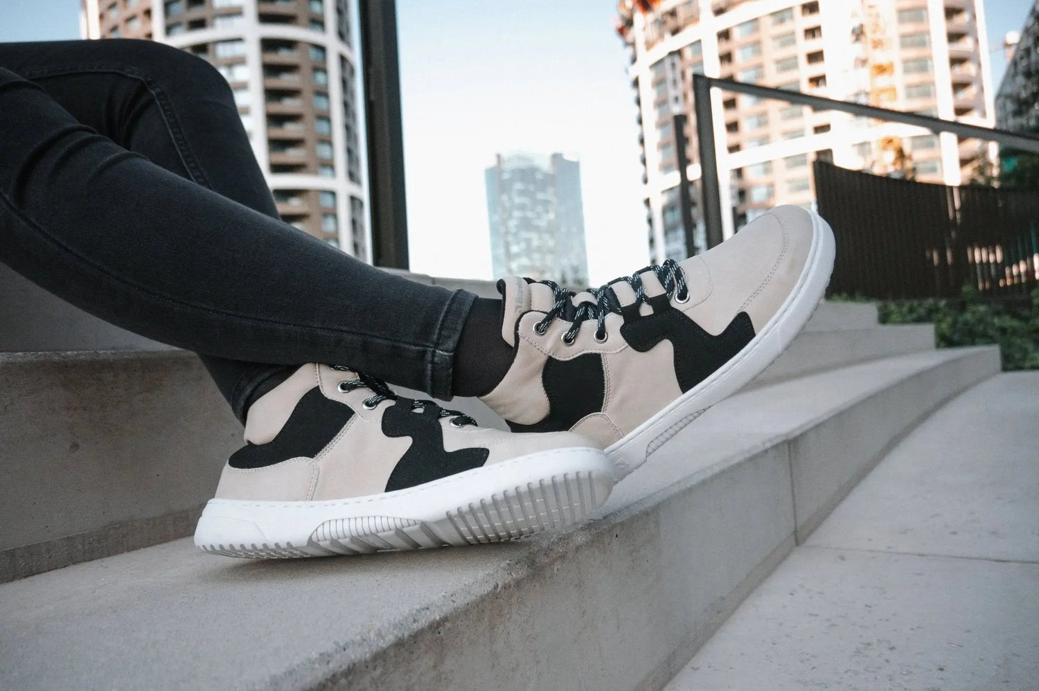 Barebarics - Lynx Beige & White - Botines deportivos barefoot T41