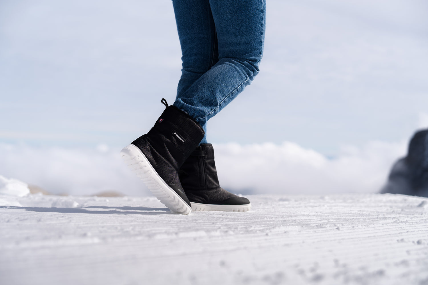 Barebarics - PolarStride Black - Botas de nieve barefoot-Barebarics-Cacles Barefoot-Tienda de calzado barefoot respetuoso minimalista
