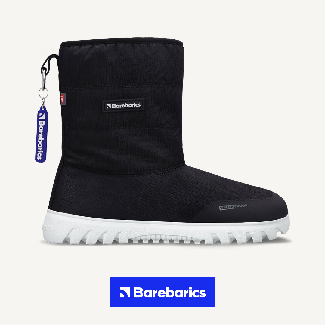 Barebarics - PolarStride Black - Botas de nieve barefoot-Barebarics-Cacles Barefoot-Tienda de calzado barefoot respetuoso minimalista