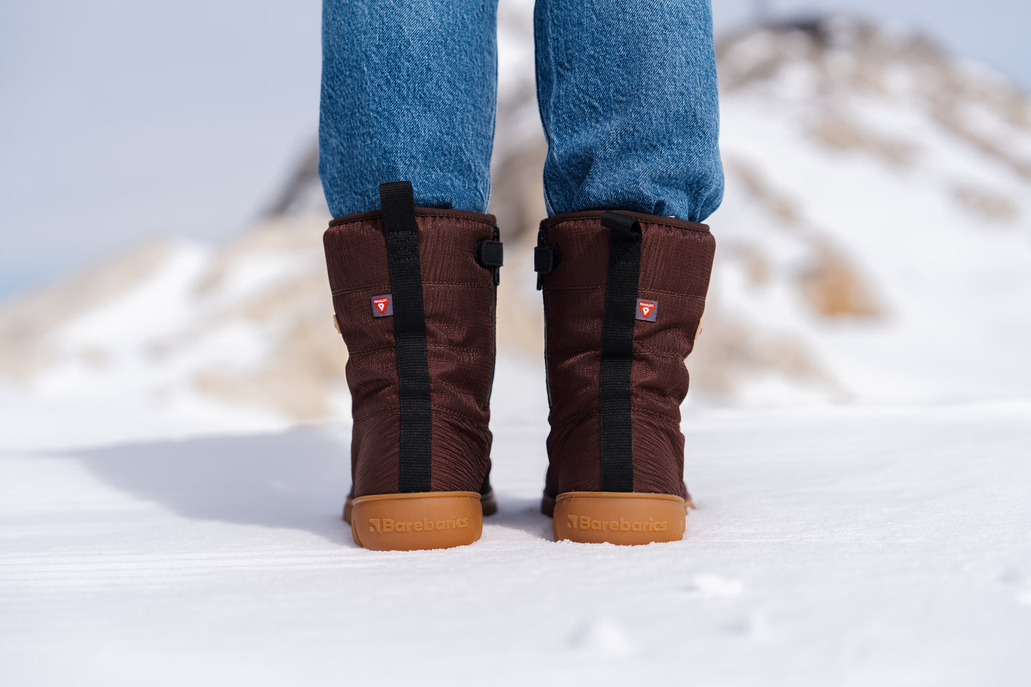 Barebarics - PolarStride Copper Brown - Botas de nieve barefoot-Barebarics-Cacles Barefoot-Tienda de calzado barefoot respetuoso minimalista