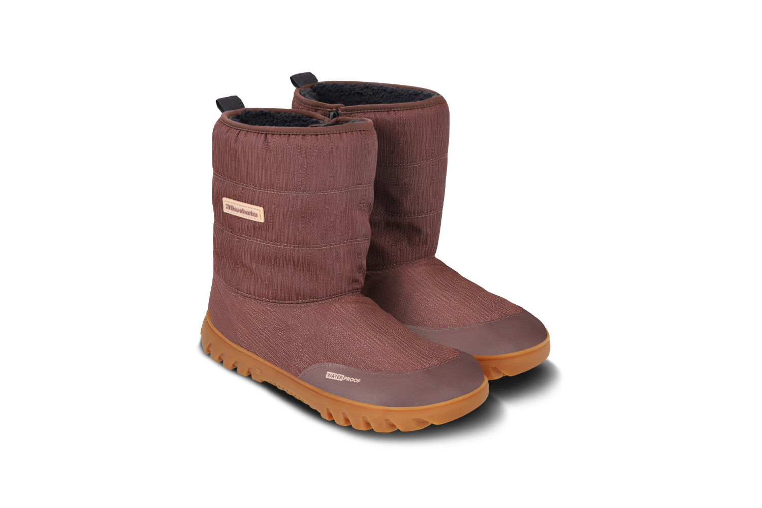 Barebarics - PolarStride Copper Brown - Botas de nieve barefoot-Barebarics-Cacles Barefoot-Tienda de calzado barefoot respetuoso minimalista
