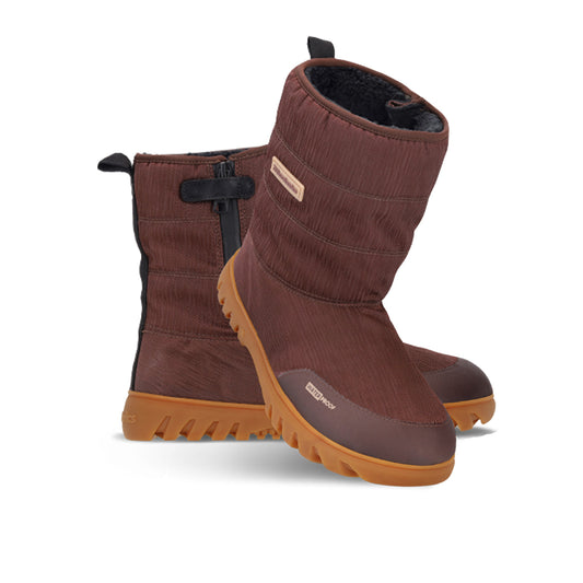 Barebarics - PolarStride Copper Brown - Botas de nieve barefoot-Barebarics-Cacles Barefoot-Tienda de calzado barefoot respetuoso minimalista