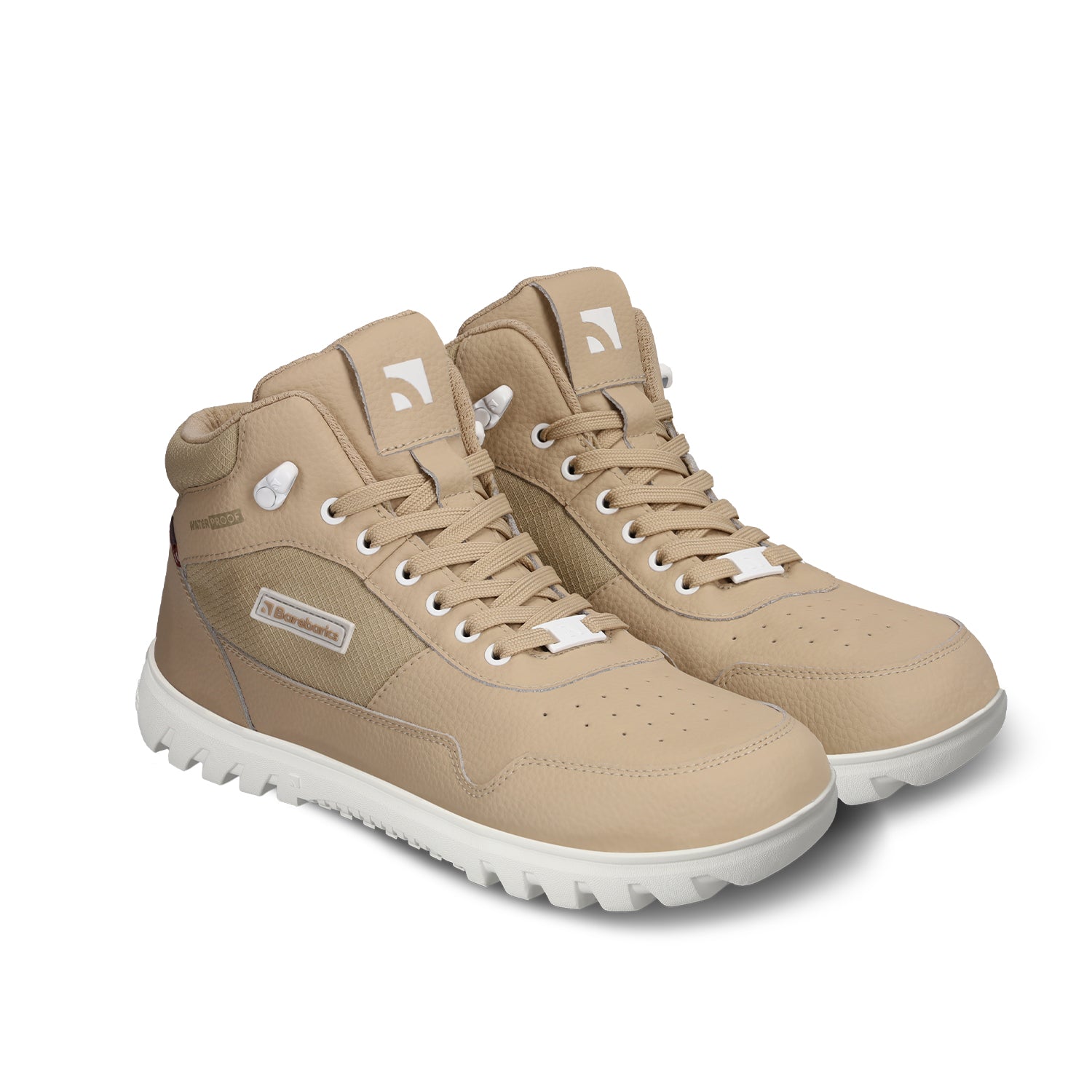 Barebarics - UrbanEdge Beige - Botas impermeables barefoot-Barebarics-Cacles Barefoot-Tienda de calzado barefoot respetuoso minimalista