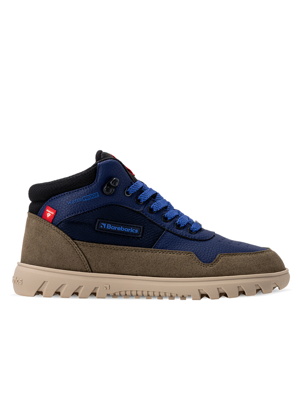 Barebarics - UrbanEdge Dark Blue & Olive Brown - Waterproof barefoot boots