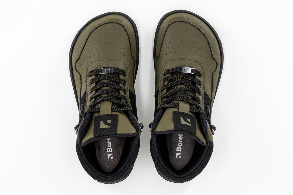 Barebarics - UrbanEdge Dark Olive - Waterproof barefoot boots