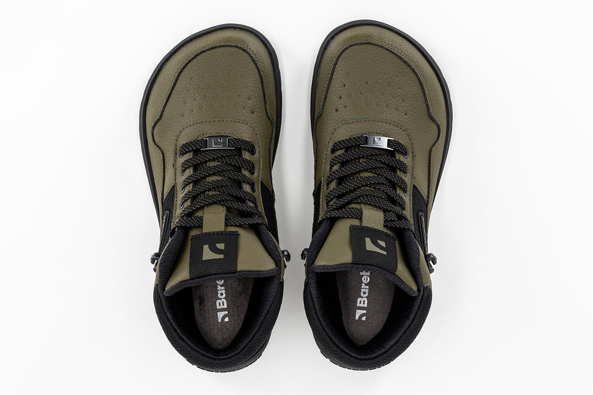 Barebarics - UrbanEdge Dark Olive - Waterproof barefoot boots