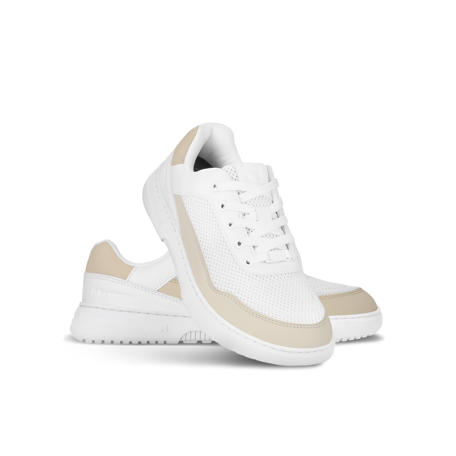 Barebarics - Vaporo White & Beige - Deportivas barefoot-Barebarics-Cacles Barefoot-Tienda de calzado barefoot respetuoso minimalista
