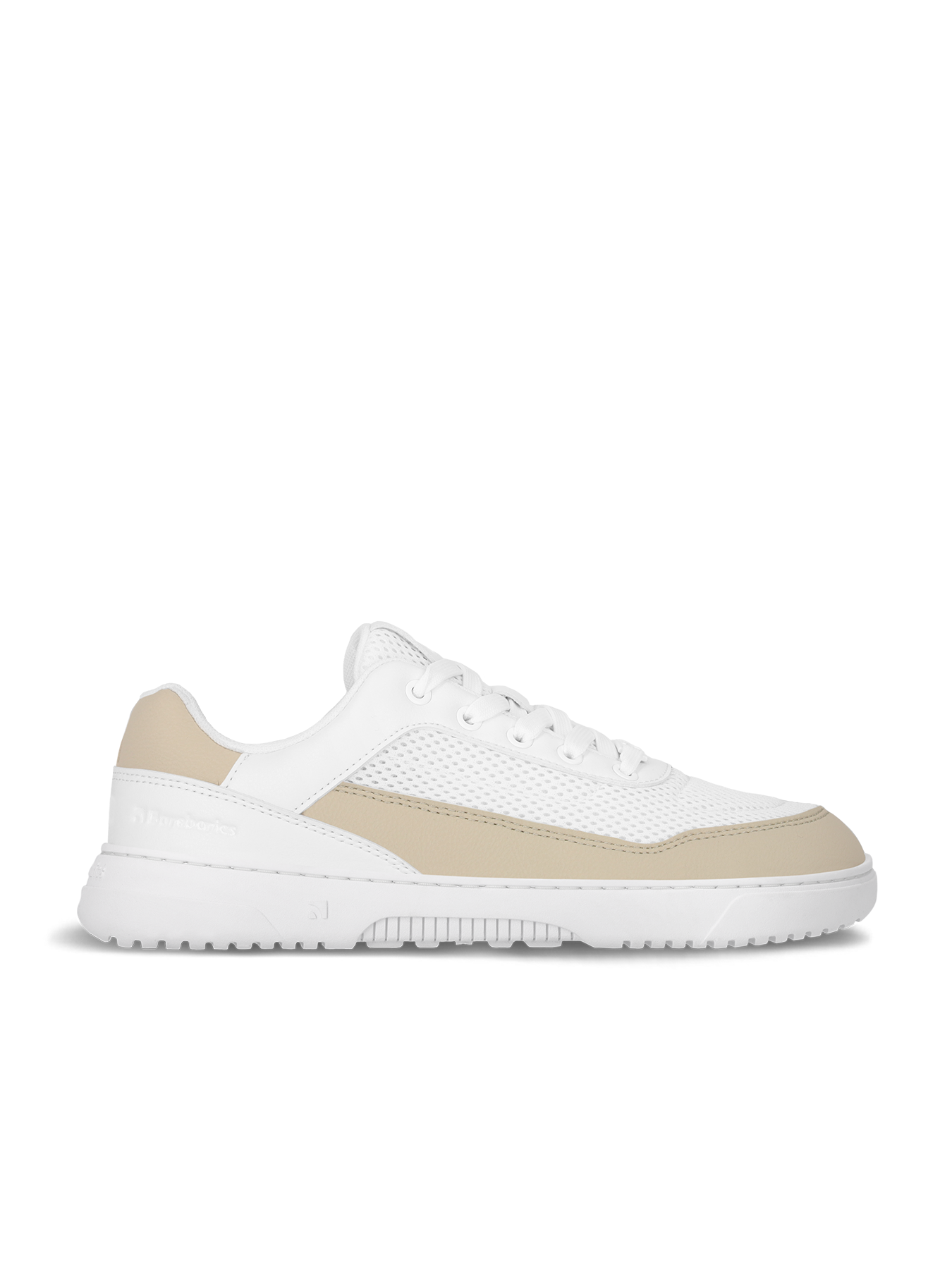 Barebarics - Vaporo White & Beige - Deportivas barefoot-Barebarics-Cacles Barefoot-Tienda de calzado barefoot respetuoso minimalista