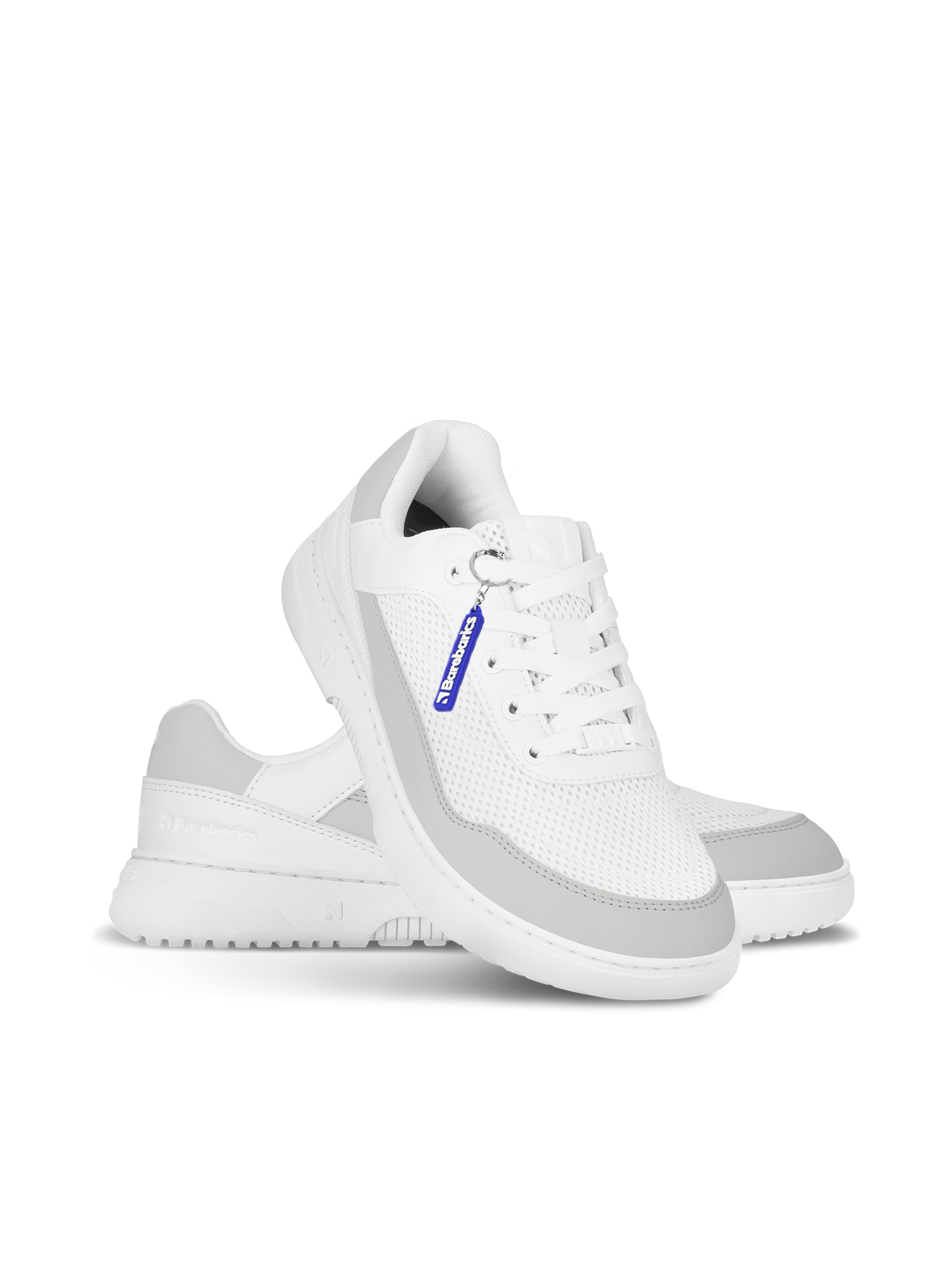 Barebarics - Vaporo White & Light Grey - Deportivas barefoot-Barebarics-Cacles Barefoot-Tienda de calzado barefoot respetuoso minimalista